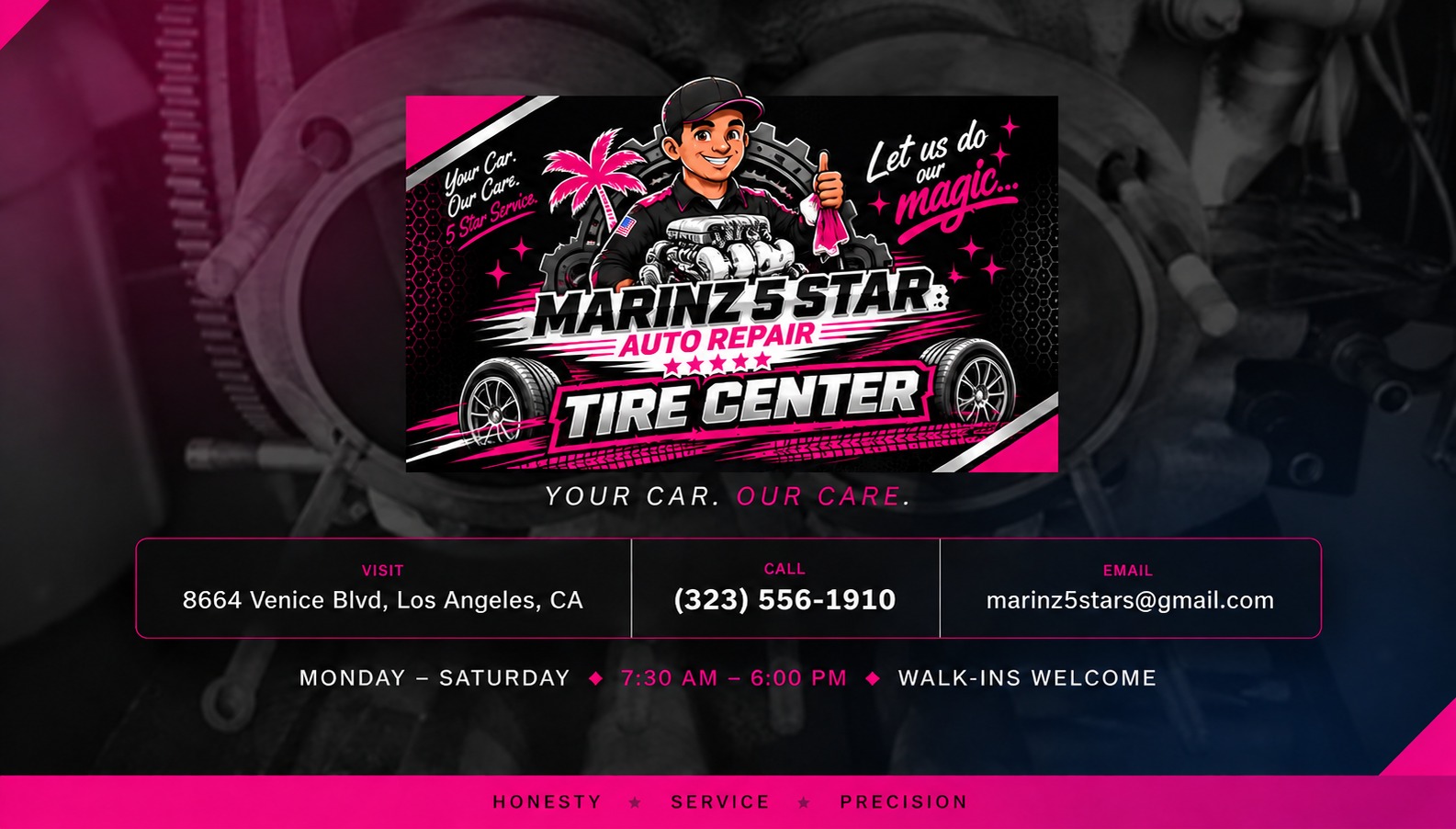 Approved Marinz Home page design