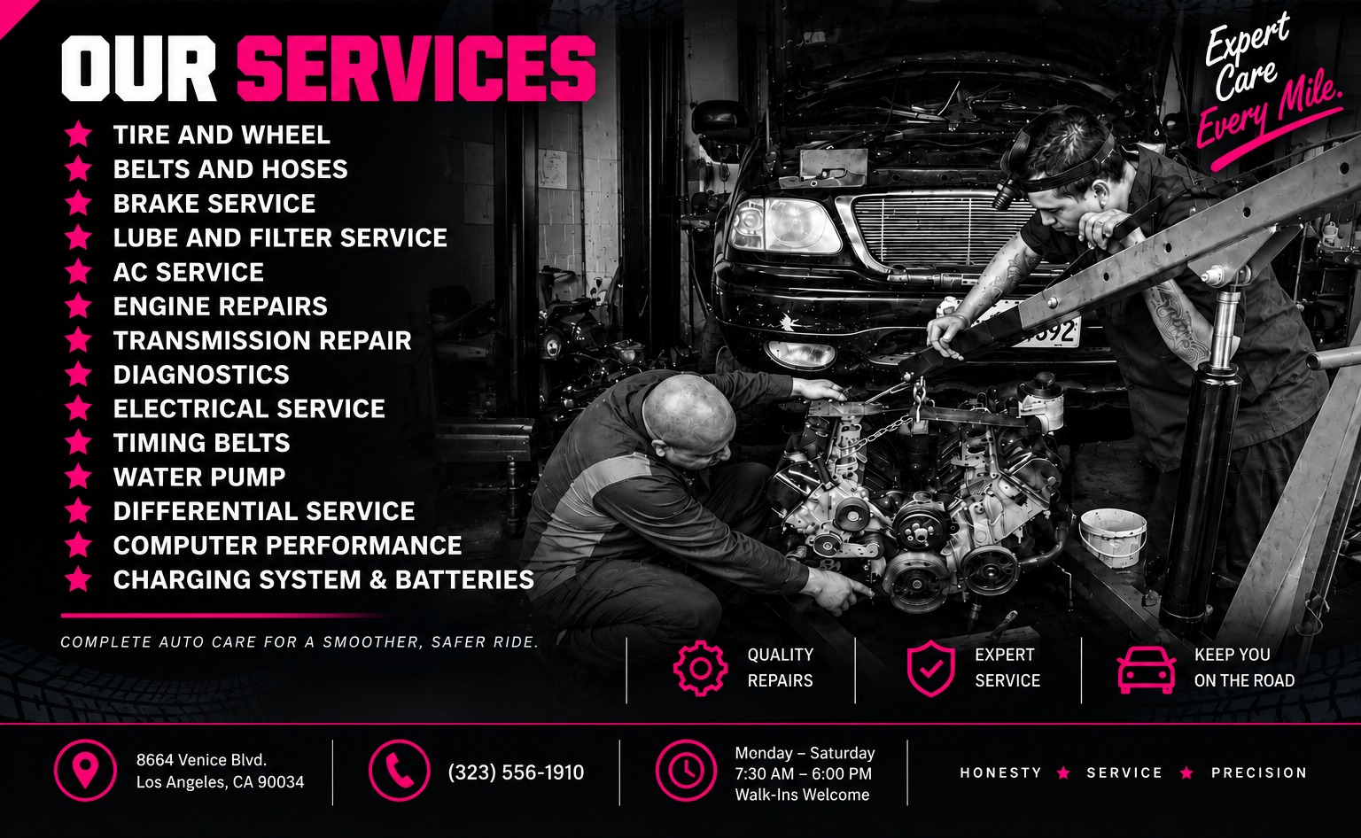 Approved Marinz Services page design