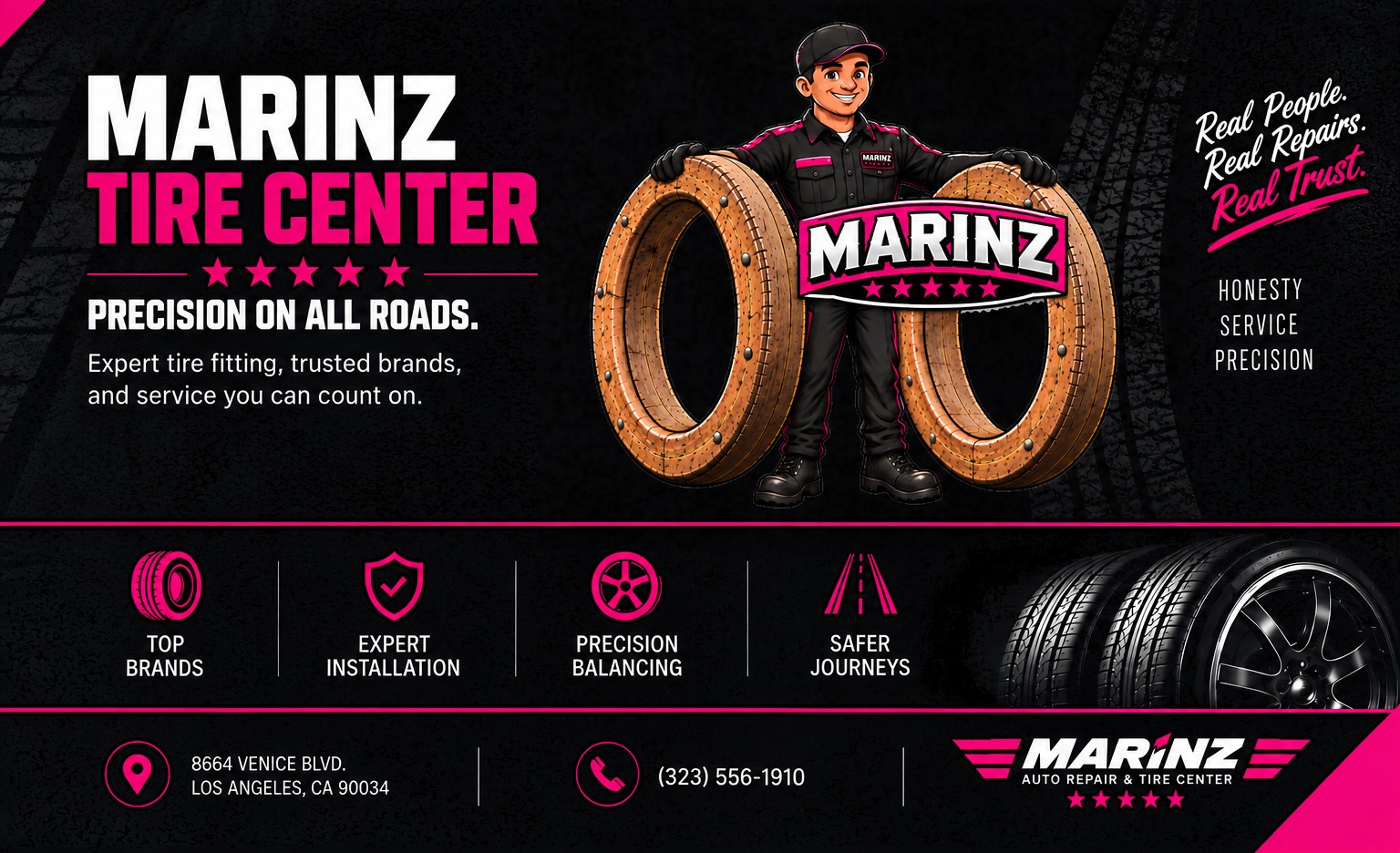 Approved Marinz Tire Center page design
